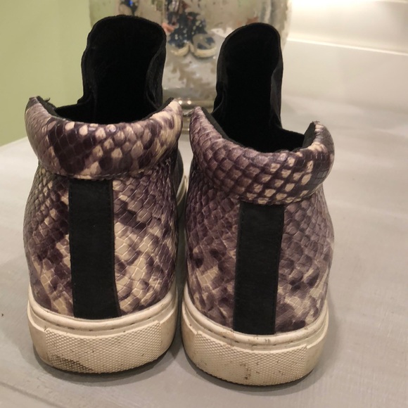 Kenneth Cole black and snakeskin hightop sneakers - Picture 4 of 6